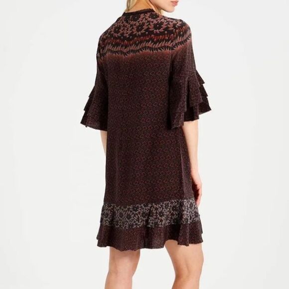 All Saints Rayen Anokhi Silk Dress in Size Small - Picture 3 of 12